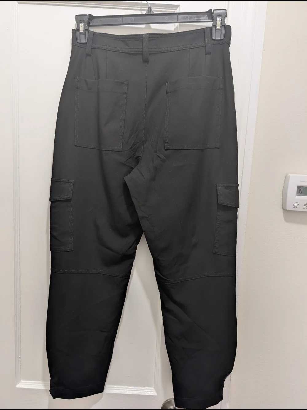 Banana Republic Tailored Black Barrel Pants With Tapered Pleat And Cuff
